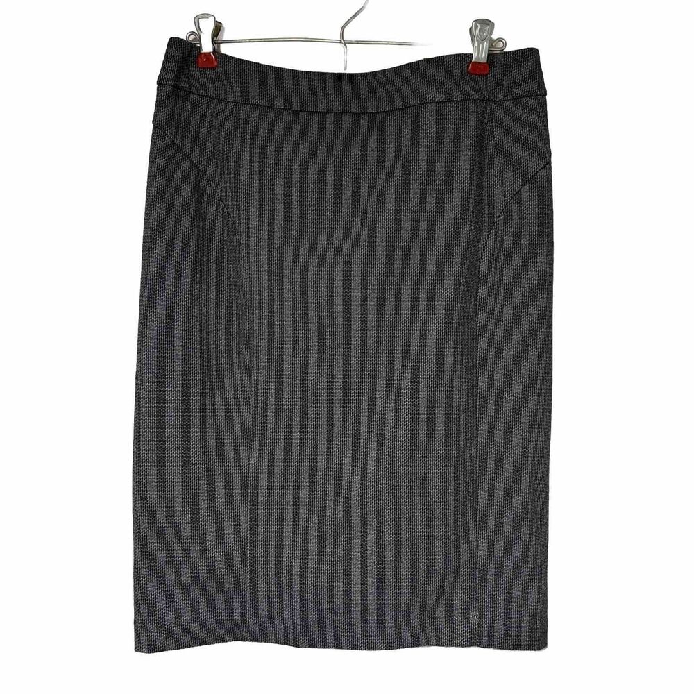 New York & Company Stretch Womens Skirt Sz. 8 Gray Business Casual Zipper Back
